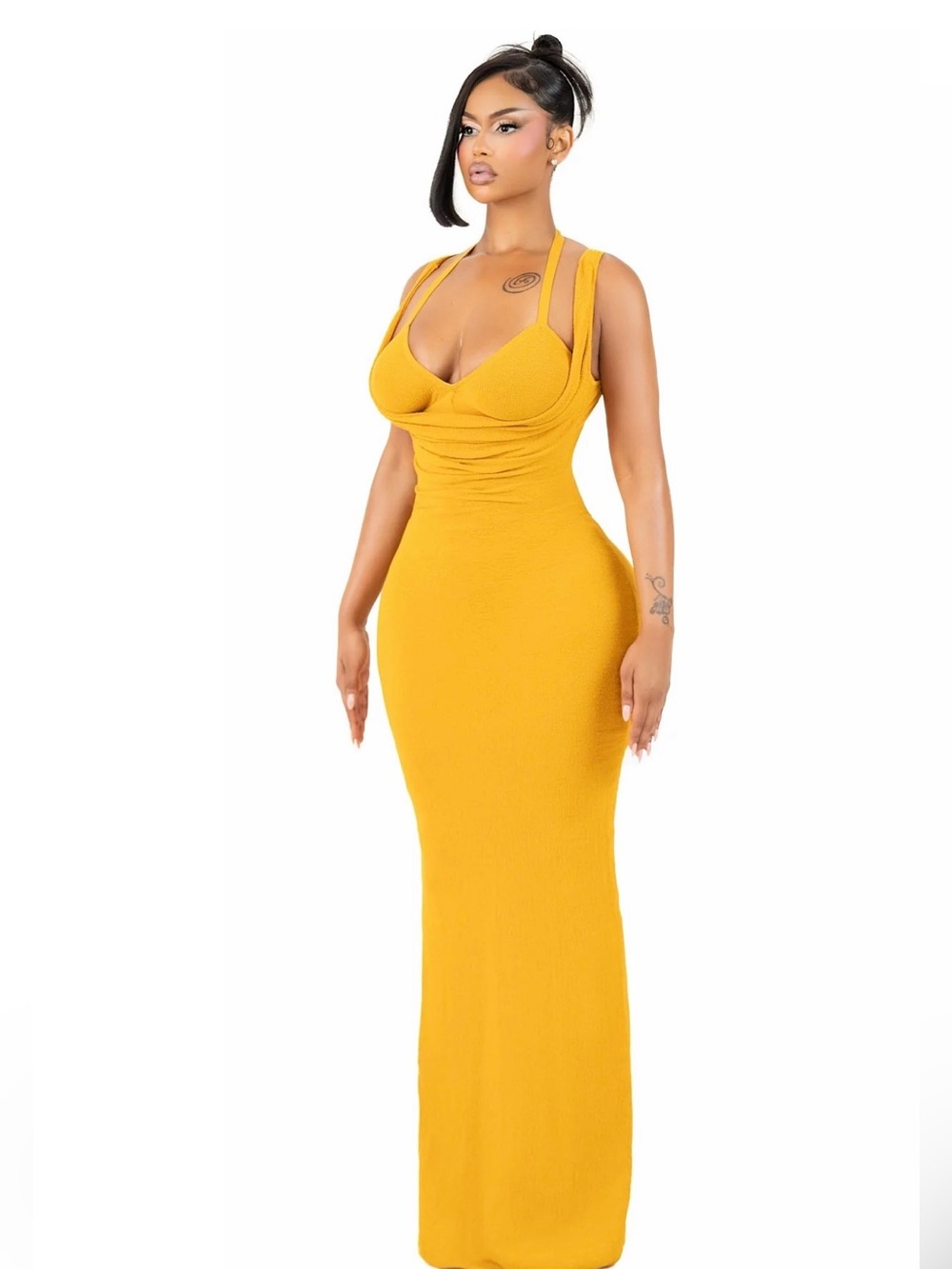 YAGI WORLD - SICILY HONEY MAXI DRESS